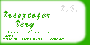 krisztofer very business card